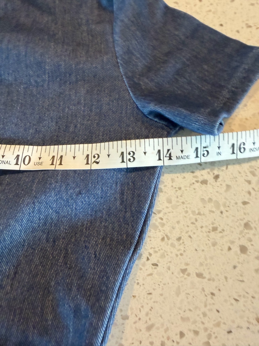 naked wardrobe Blue Denim Look One-Piece Super Stretchy Bodysuit / Romper S - Picture 6 of 6